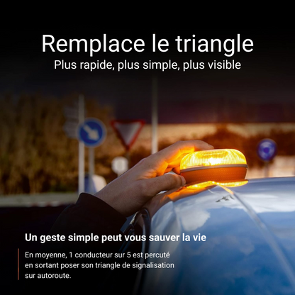Balise de Signalement V16 Rechargeable - Sécurité Routière Maximale