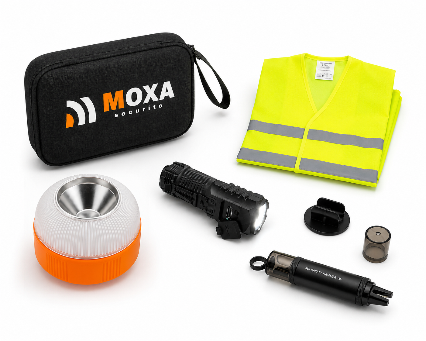kit Balise de Signalement V16 Rechargeable - Sécurité Routière Maximale